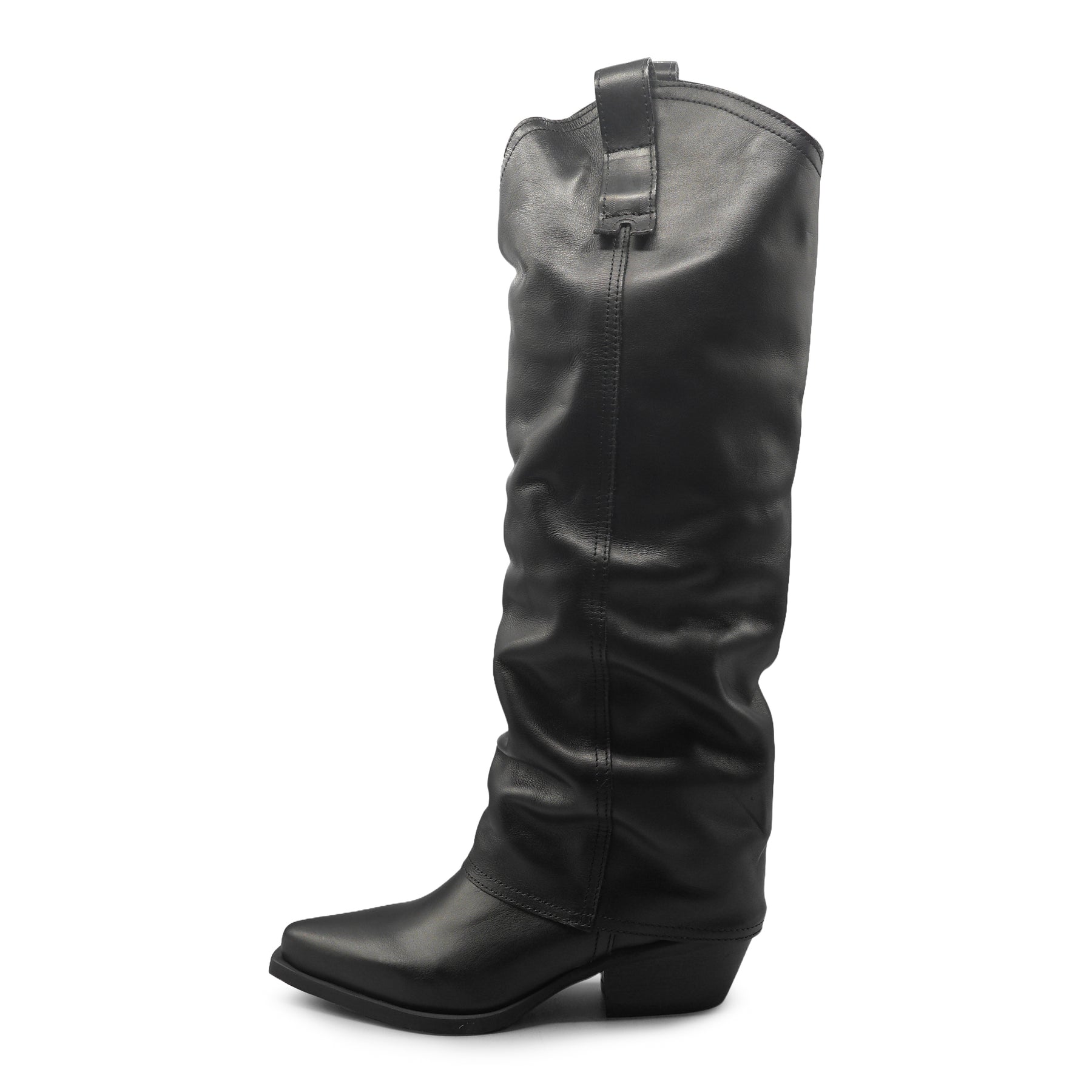 DX680 - Wrinkled Leather Knee High