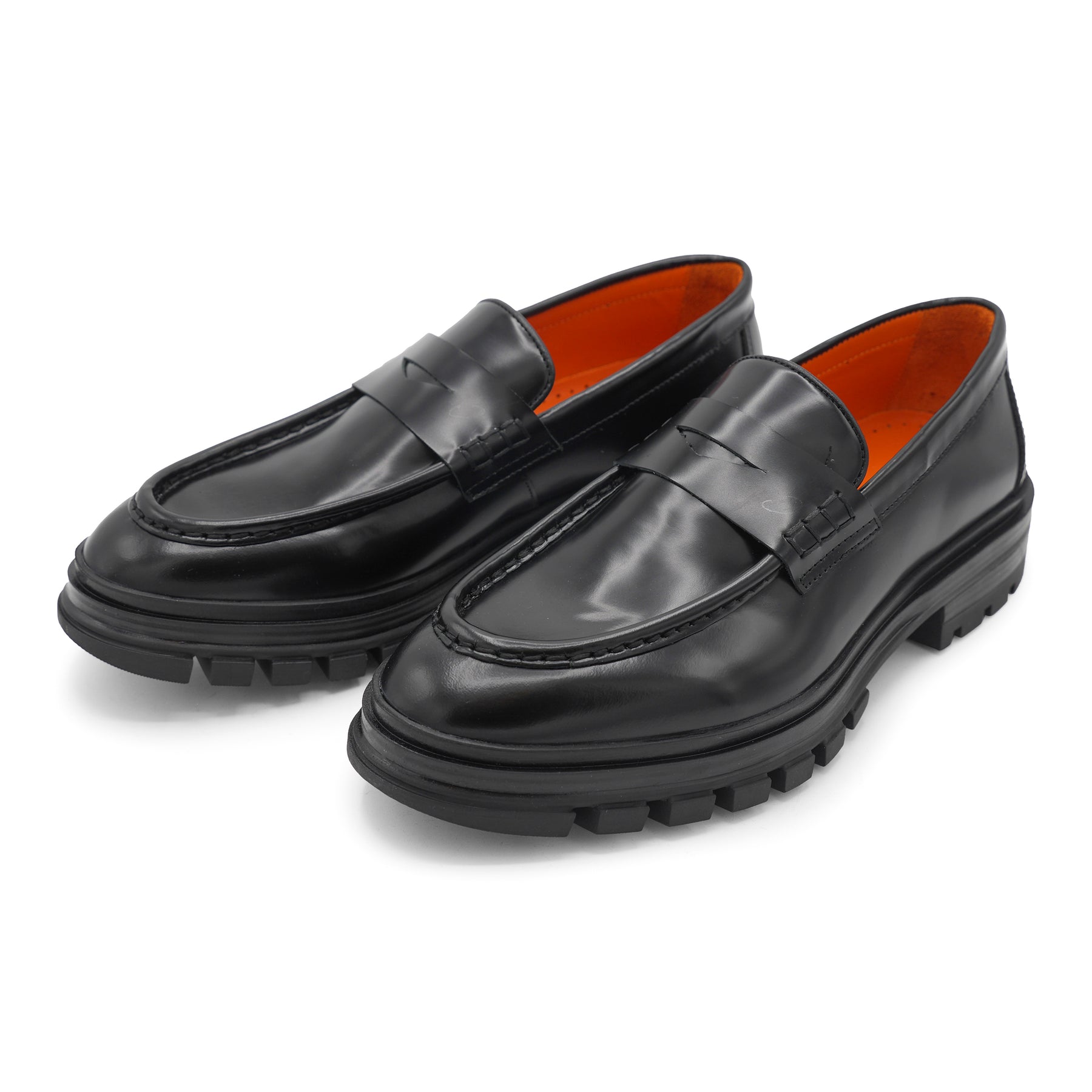 6774 - Mens Polished Leather Chunky Loafer