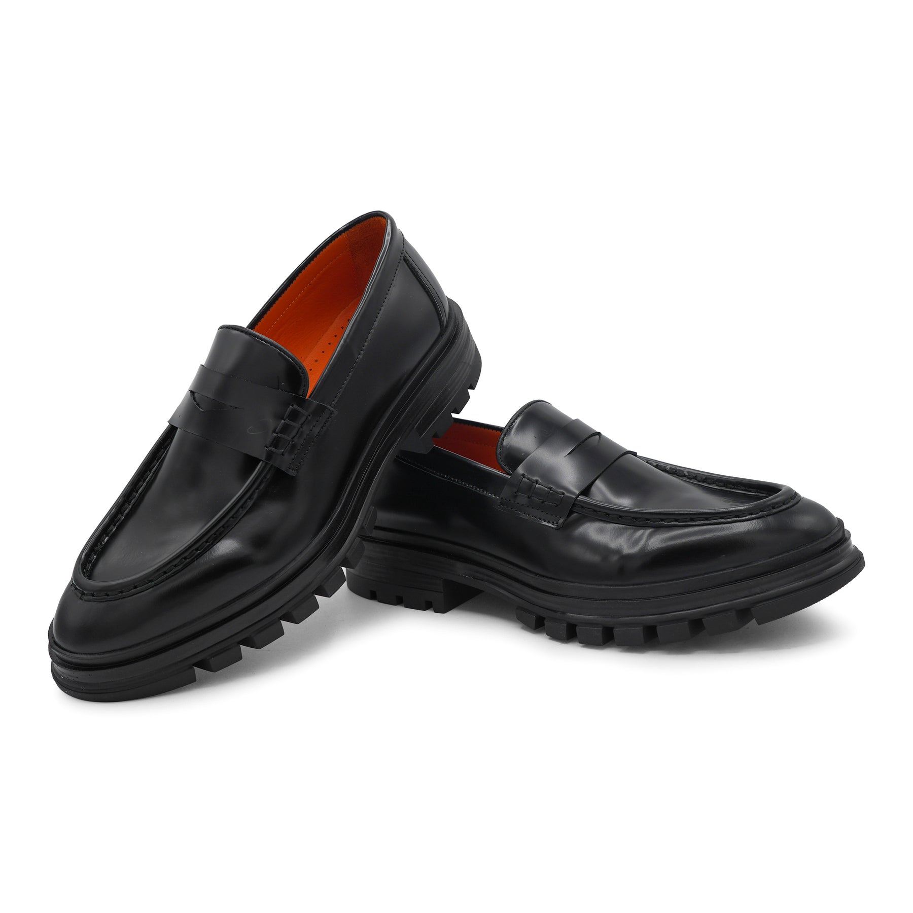 6774 - Mens Polished Leather Chunky Loafer