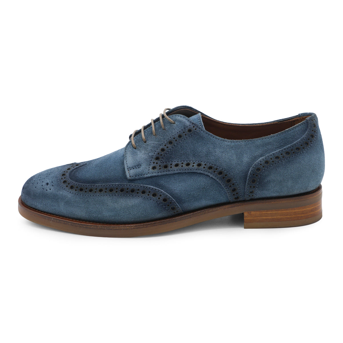 B352 - Summer Blue Waxed Brogue