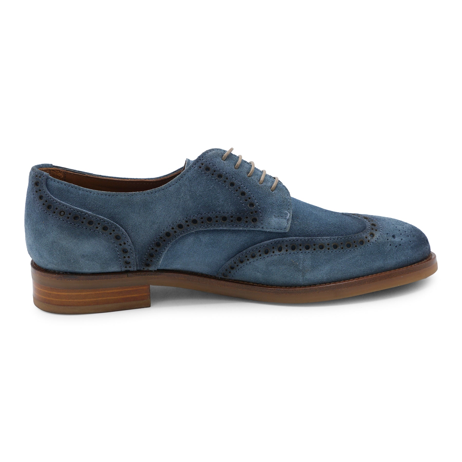 B352 - Summer Blue Waxed Brogue