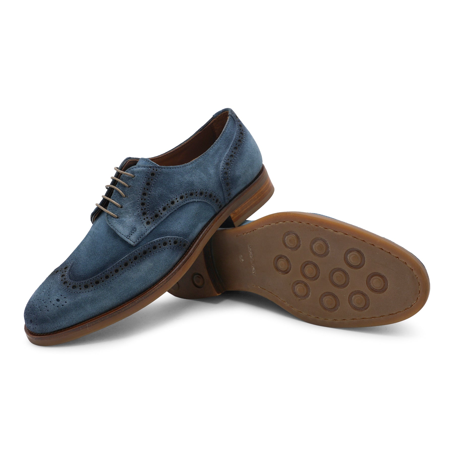 B352 - Summer Blue Waxed Brogue