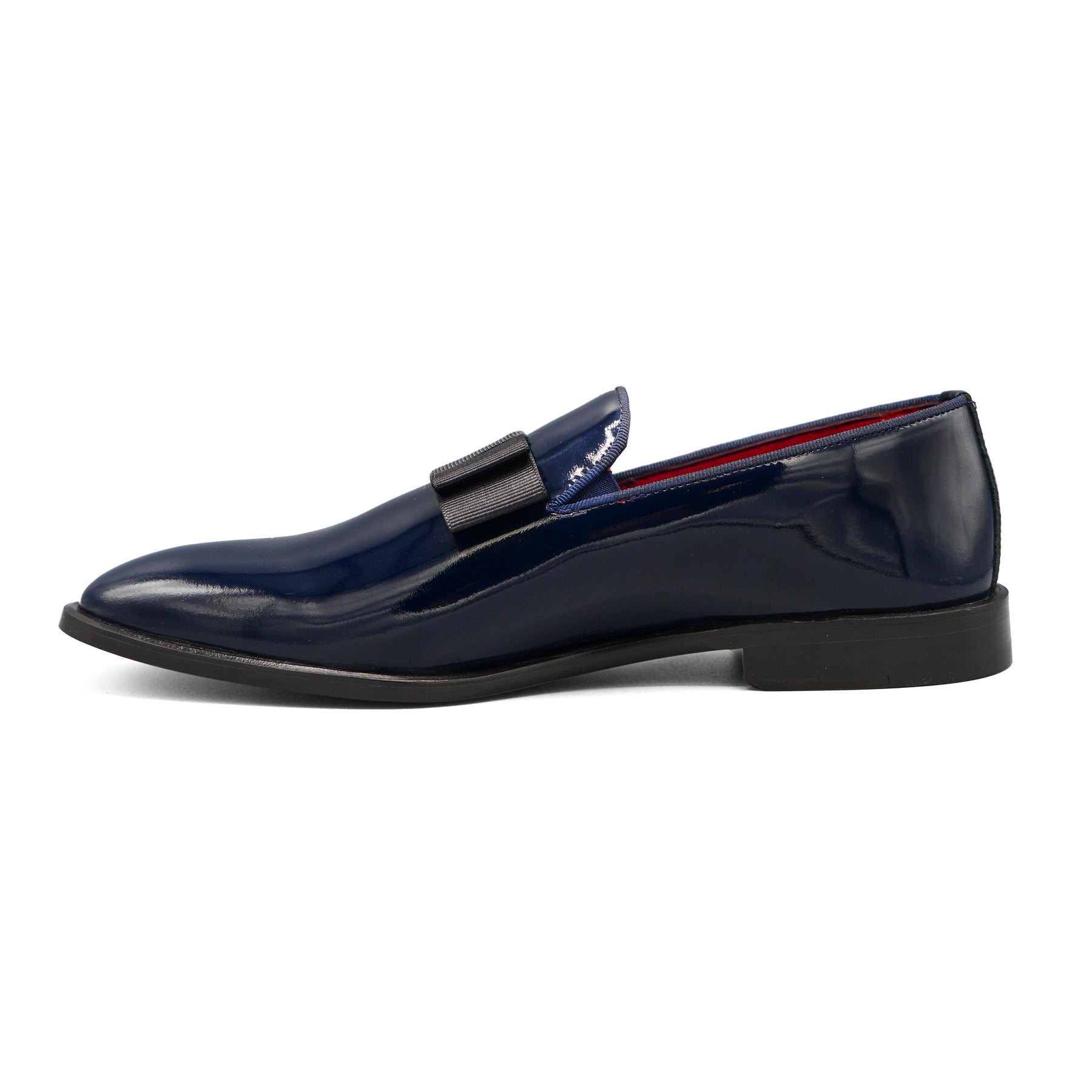 6518 - Midnight Navy Patent Opera Bow Slipper